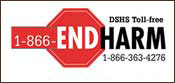 End Harm logo with telephone number