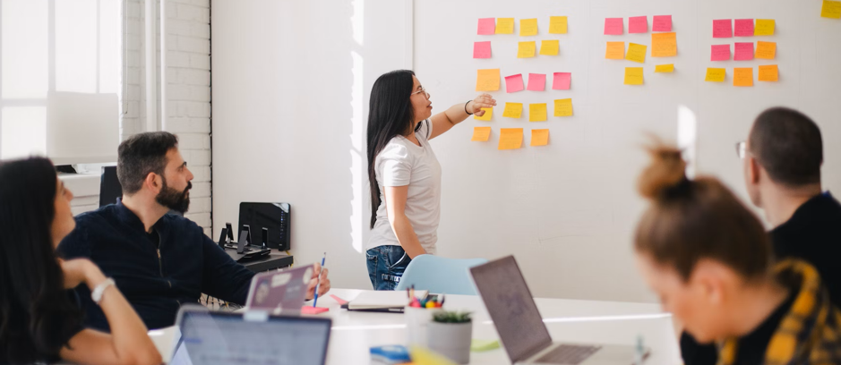 Woman in office,